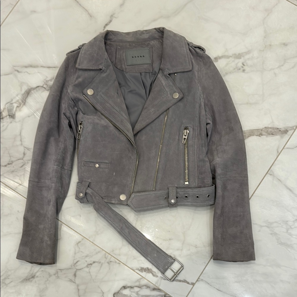 BlankNYC women’s suede biker jacket
